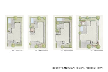 a series of four different types of landscaped landscaped garden design