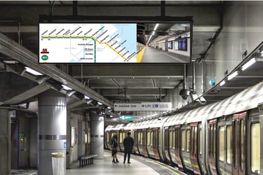 claratech's digital signage for the train stations
