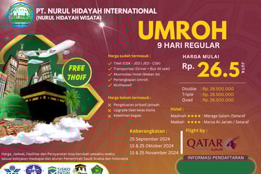 harga paket biaya umroh september oktober november 2024