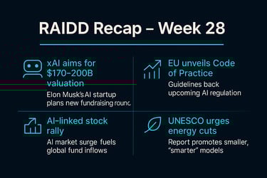 Overview of AI news topics in week 28 2025