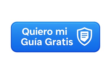 Botón animado con texto: "Quiero mi Guía Gratis" y gráfico de escudo protegiendo facturas..