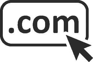 a vector icon of a .com image