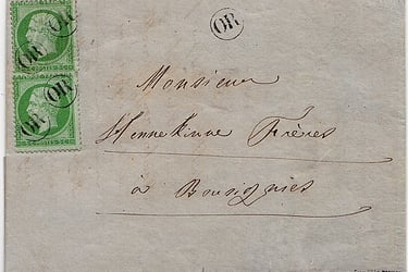 Letter weighing up to 10 g from COUSOLRE to BOUSIGNIES