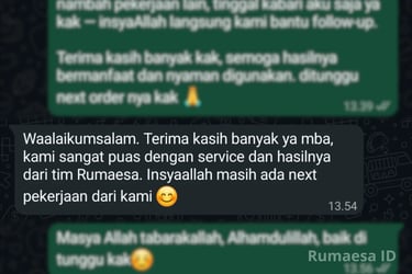 Kepuasan pelanggan rumaesa id