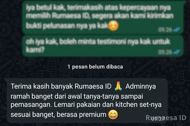 Testimoni pelanggan rumaesa id