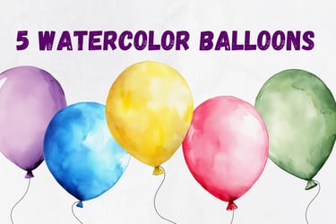 Free Watercolor Balloons Clipart
