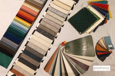 Custom Fabric options at Poshway