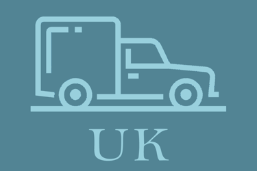 Delivery icon of a truck and the letters UK