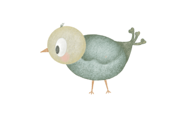 Blue Bird Illustration for Art Prints and Greeting Cards