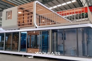 Vivienda modular casa modular prefabricada dos pisos personalizable Modulo prefab Modulars España V5