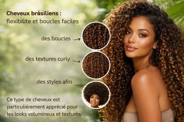Cheveux brésiliens : flexibilité et boucles faciles