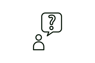a person with a question mark on their head