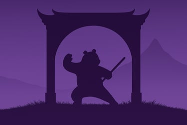 Kung Fu Panda silhouette fanart used for analysis in a writing masterclass