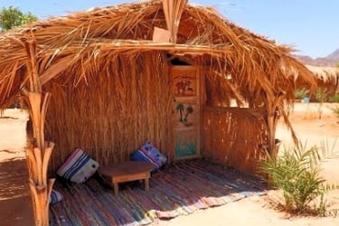 Traditionele Husha, Bedouin Star, aan de Rode Zee.
