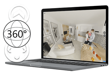 Profitez d'une expérience de visite virtuelle immersive à 360 degrés grâce à l'imagerie 3D.