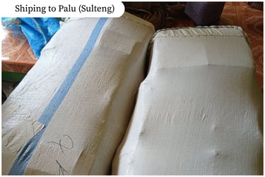 Proses pengiriman tas anyaman jali jali handmade Craftvitas Indonesia ke wilayah Sulawesi Tengah