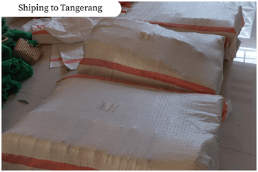 Pengiriman tas anyaman plastik jali jali Craftvitas Indonesia ke Tangerang dan sekitarnya