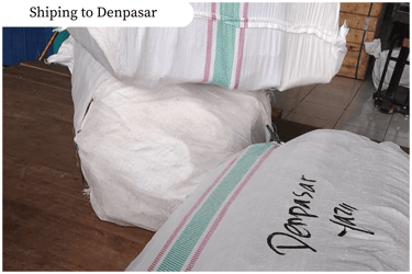Proses pengiriman tas anyaman jali jali handmade Craftvitas Indonesia ke Denpasar Bali