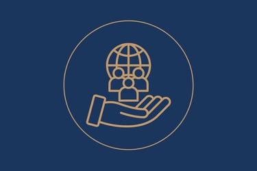 drawing of a hand holding figures