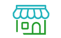a storefront line of shops with a storefront window