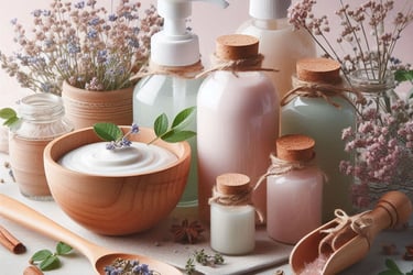 a variety of different types of body care products