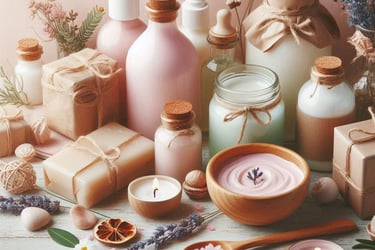 a variety of different types of body care products