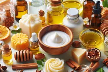 a variety of different types of skincare ingredients