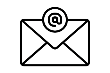An email icon with a link to /email marketing page.