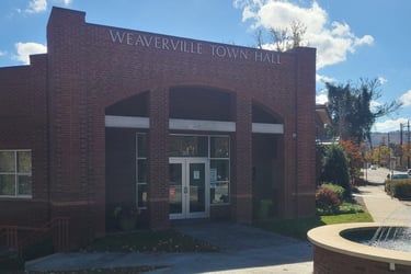 Weaverville Town Hall building served by Jack's Locksmith