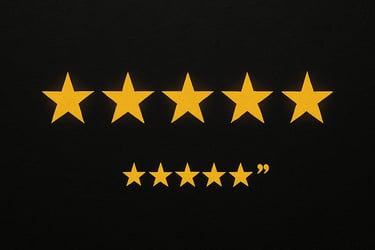 five stars in a row of five stars