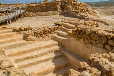 Archaeological dig site at Qumran