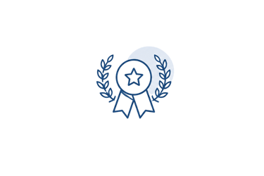 Excellence and quality commitment icon