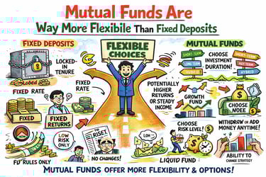 Mutual funds are way more flexible than fd
