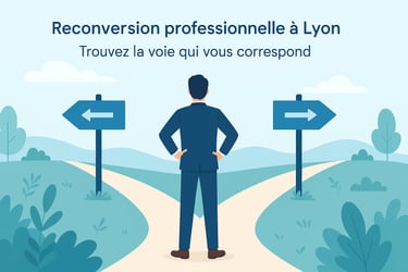 Un homme hésitant entre plusieurs voies professionnelle : accompagnement à la reconversion pour trouver celle qui correspond
