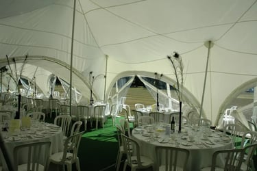 Round marquee hire tables