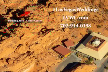 a wedding venue with a red arrow pointing to the right