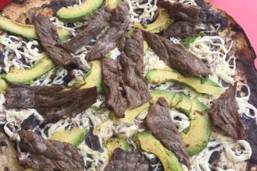 The tlayuda from the best Oaxacan (Oaxaca) restaurant in Mexico City (CDMX).