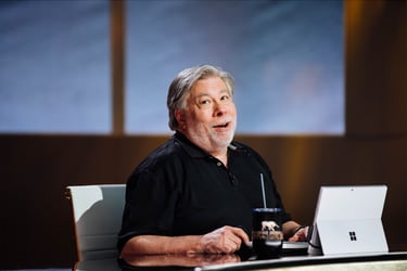 Steve Wozniak pictured with a Microsoft Surface Device! 