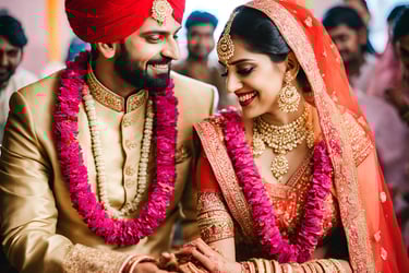 Engagement ceremony venue with modern decor and grand arrangements in Buxar