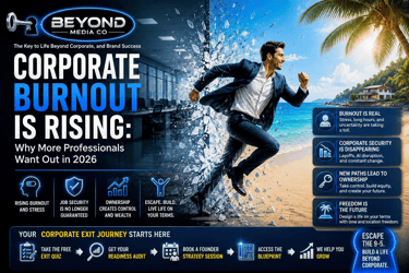 Blog thumbnail for corporate burnout and leaving corporate in 2026