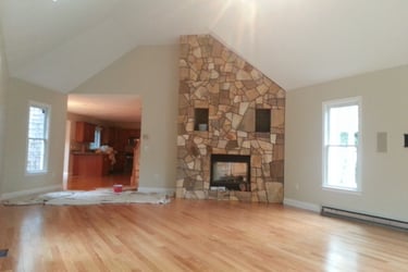 Freshly painted living room in Duxbury, MA completed by Michael Cummings Painting