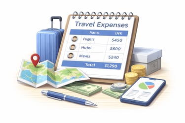 Travel expense splitter for dividing trip costs and shared travel expenses.