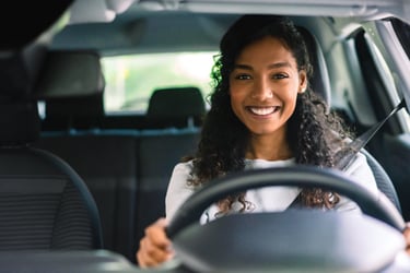 relaxed and confident driver