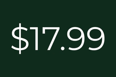 Price tag showing the Plant Care Tracker System Bundle printable costs $17.99