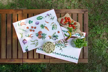 Tavola apparecchiata con tessili VallesusaCasa del Gruppo Gabel