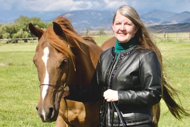 Brenda Wahler with her horse Indy