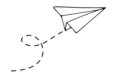 Illustration of a paper airplane
