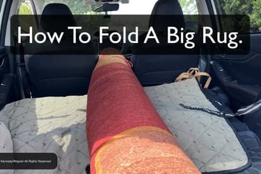 How to fold a rug for transport
