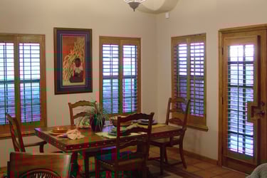 Stain color shutters
