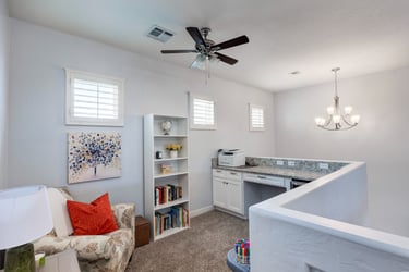 loft with small shutters